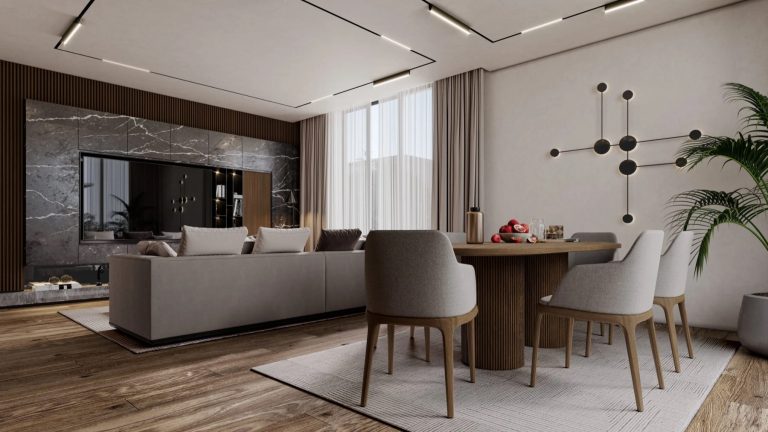Dining room interior of an Al Alyaa apartment