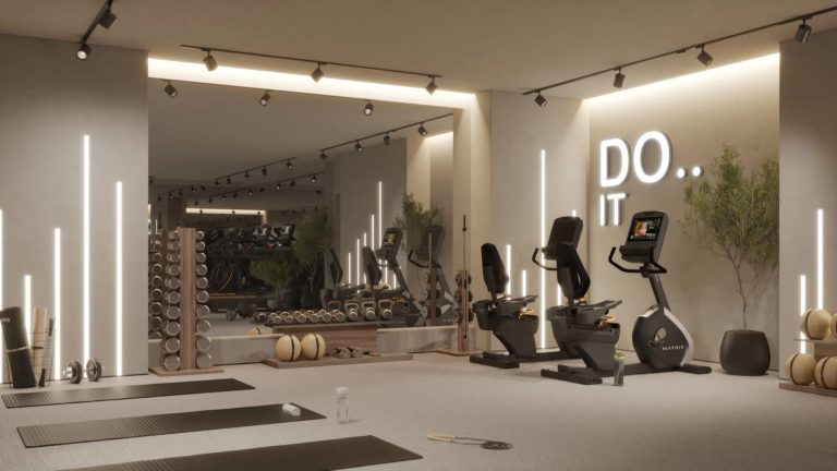 Residents' gym at Al Alyaa, Knowledge Economic City