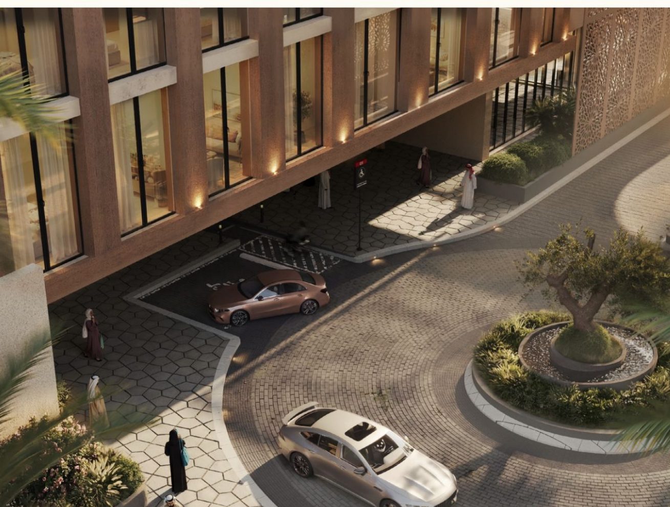 Render of the Masar Corner towers by Alramz in the Masar destination, Makkah