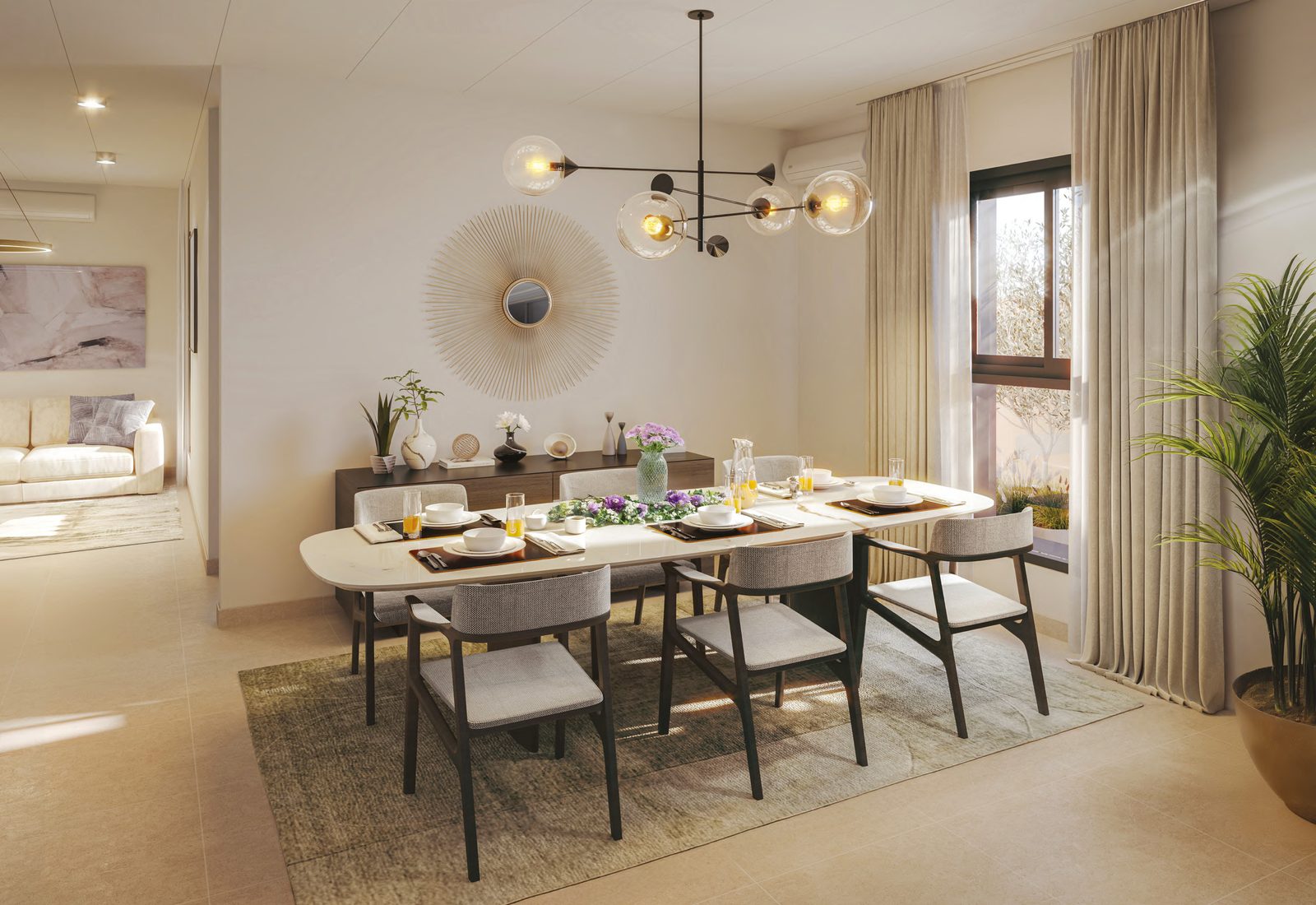 Elegant dining and hospitality space