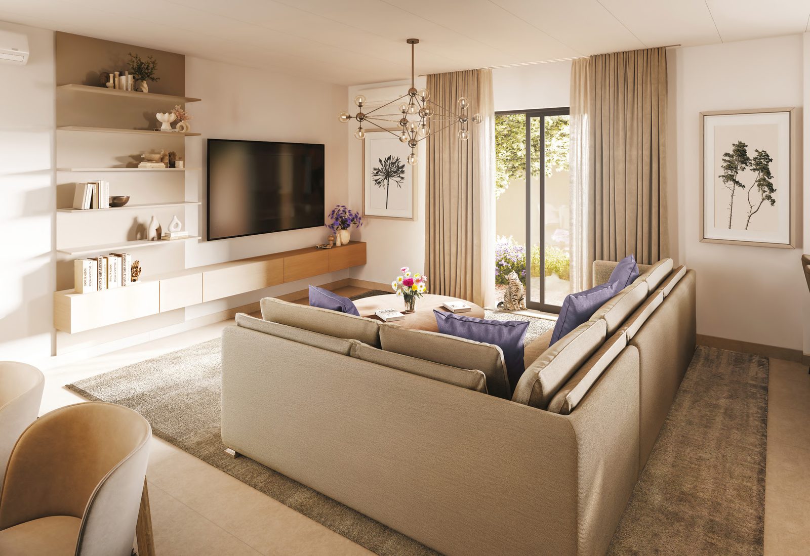 A light-filled family living room