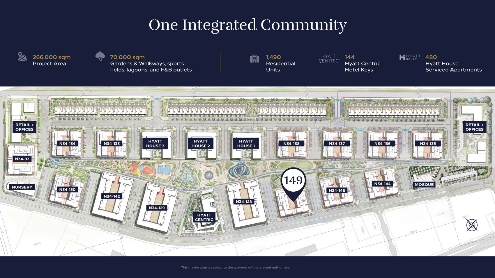 Al Alyaa masterplan showing the building location