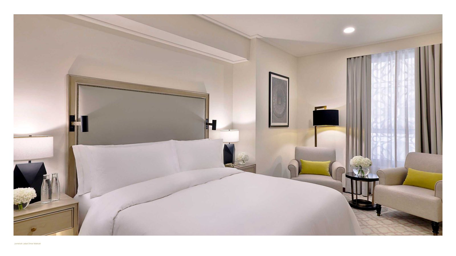 Jumeirah Jabal Omar Makkah &mdash; Master bedroom, finished and furnished to Jumeirah standards