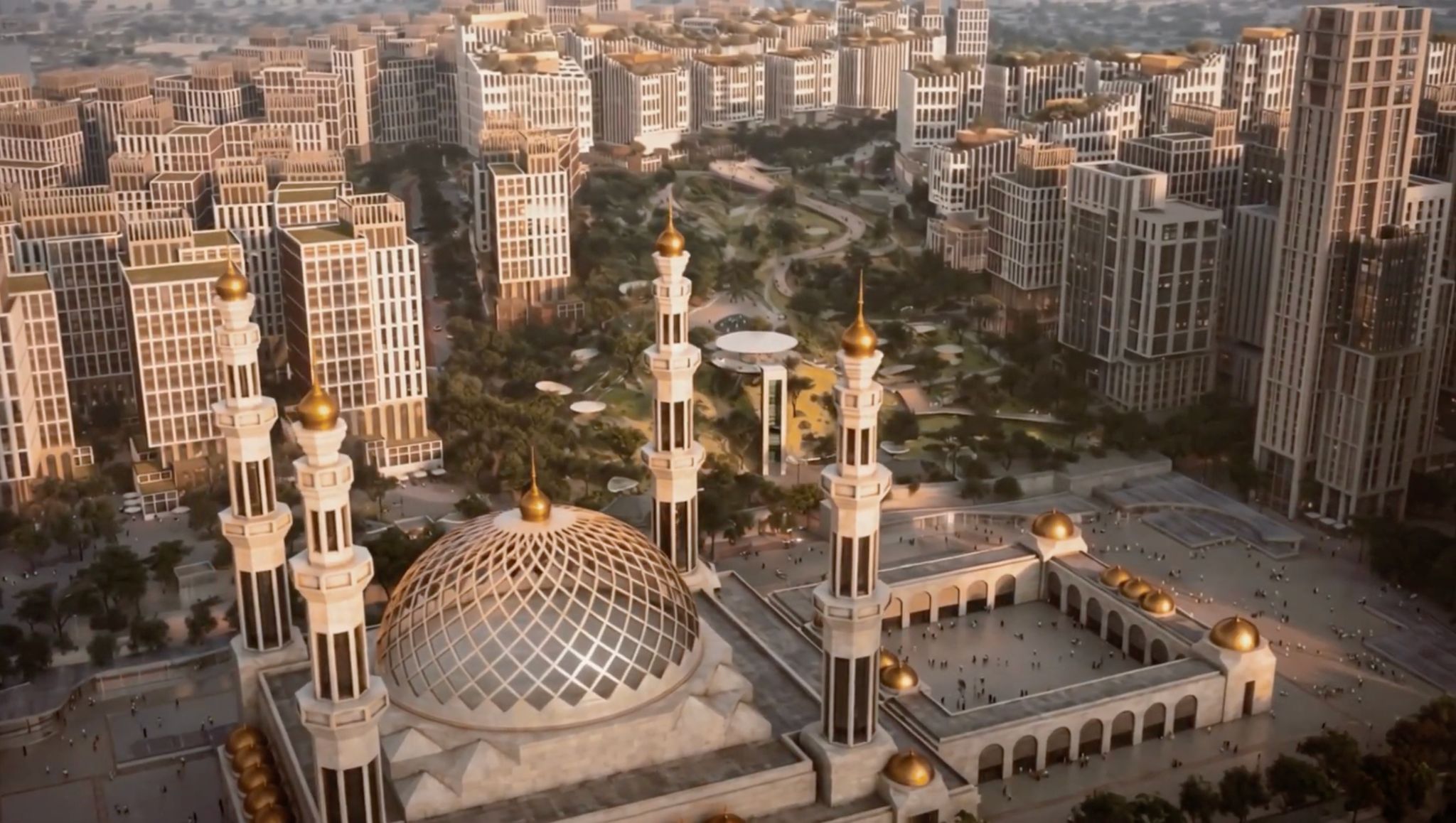 King Abdullah Mosque and central plaza at Masar, Makkah