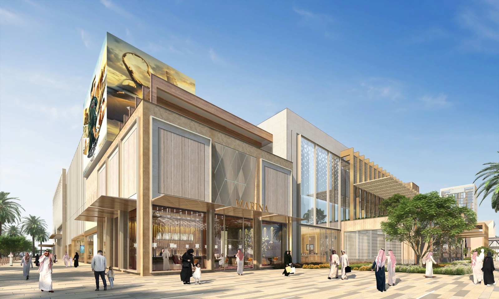 Islamic World District hub render at Knowledge Economic City Madinah
