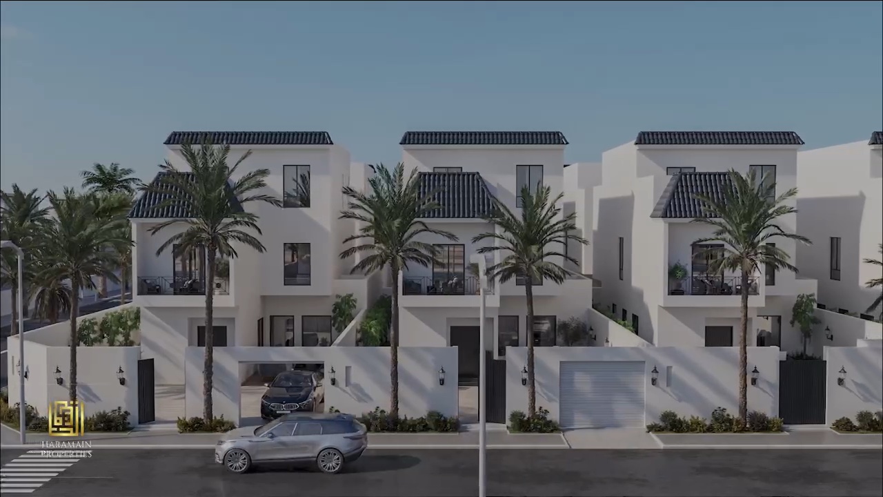 Row of detached villas at Meshraf al-Majdiah, Madinah